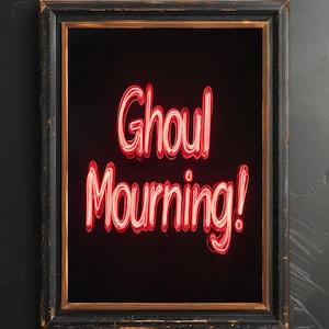 Halloween Party Decoration Neon Art Halloween Wall Art Halloween Decor Dark Academia Wall Art Witchy Gift Decor Spooky Wall Art