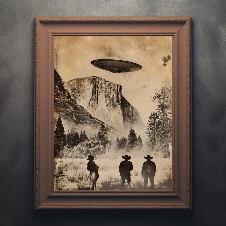 Vintage Alien, Dark Academia Cowboy, Wild West, Vintage, Dark Art ...