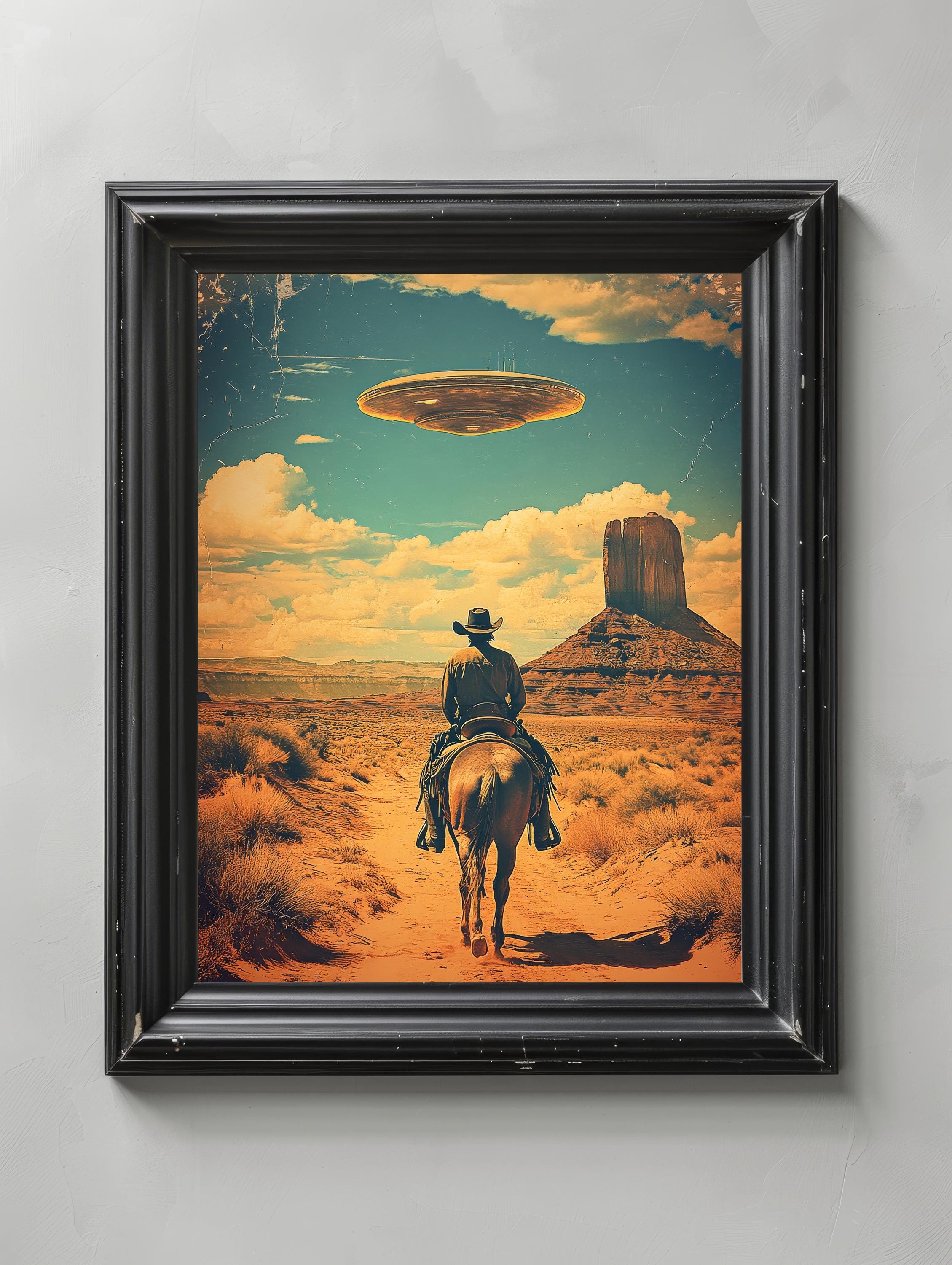 Vintage Alien, Dark Academia Cowboy, Wild West Vintage Southwestern ...