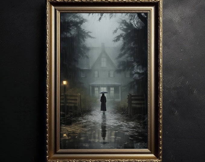 Halloween on a Moonlit Fall Night, Vintage Poster, Art Poster Print ...