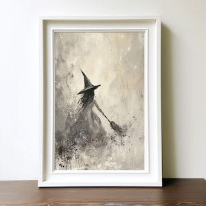 Painted Witch Decor, Vintage Poster, Art Poster Print, Dark Academia, Gothic Victorian, Wicca Art Poster Print, Home Decor, Wall art