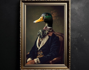 Mallard Duck Art, Vintage Photography, Animal Art, Victorian Duck Art, Vintage Poster, Art Poster Print, Home Decor, Wall Art, Mallard