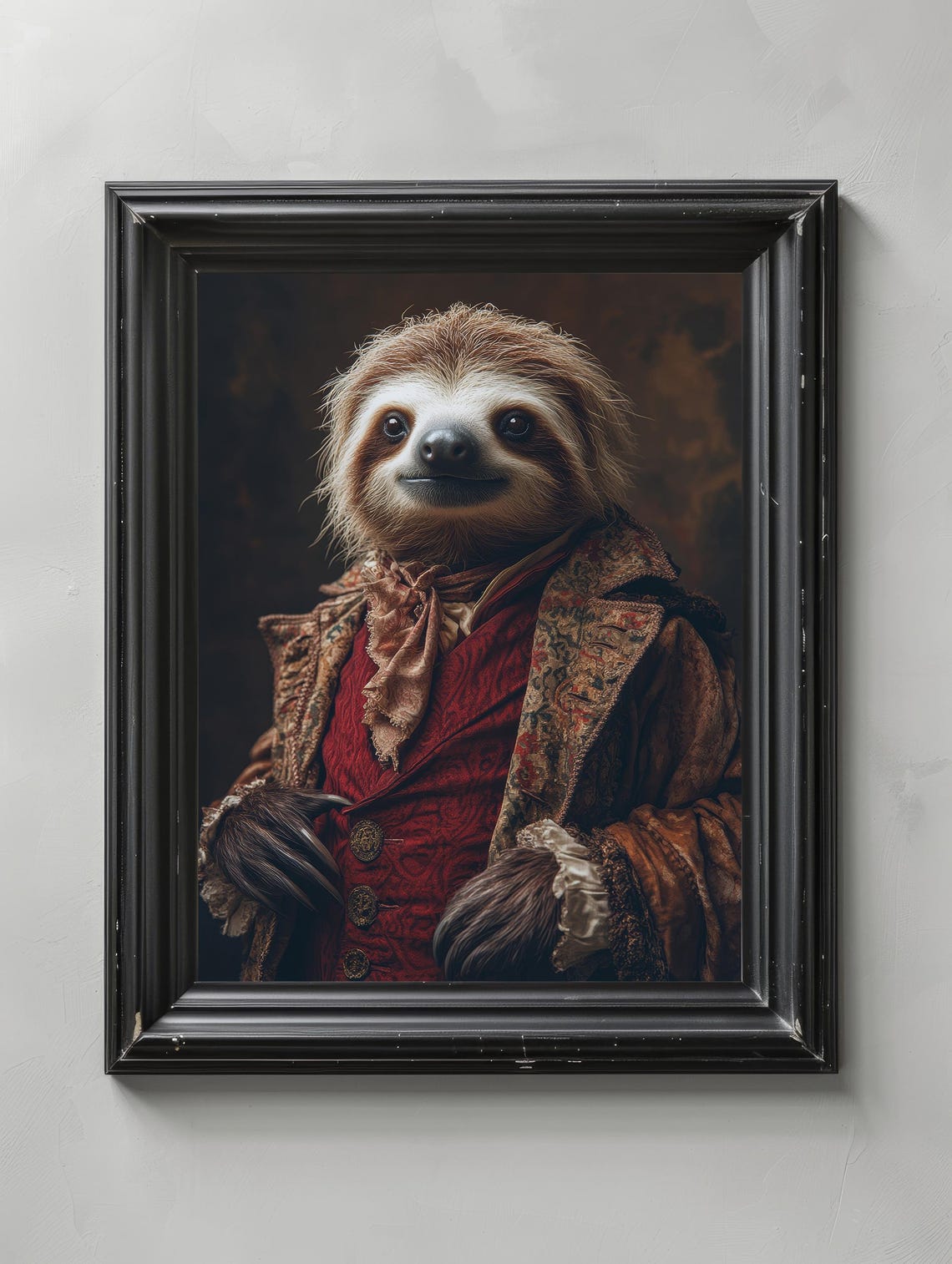 Dark Academia Sloth Victorian Vintage Photography Animal Art, Gothic ...