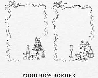 Strikrand eten en drinken – lijst huwelijksuitnodiging (svg, png)