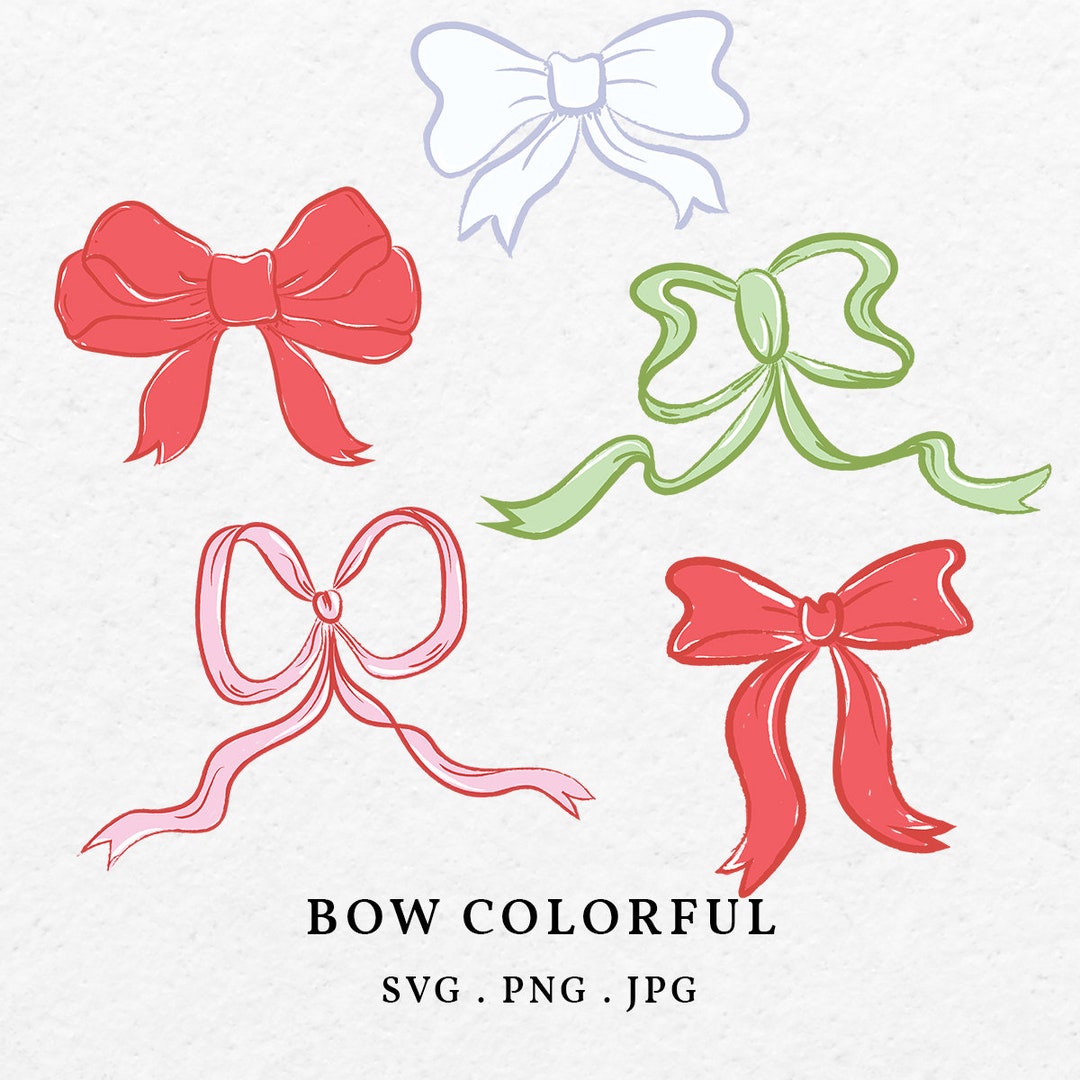 手描きのリボンのイラスト – カラフルで風変わりなデザイン (SVG、PNG