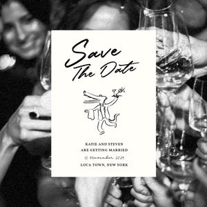 save the date with crocodile waitress