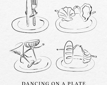 Oyster Shell Dinnerware Illustration – Hand-Drawn Food Clipart, Wedding Invitation (SVG, PNG)