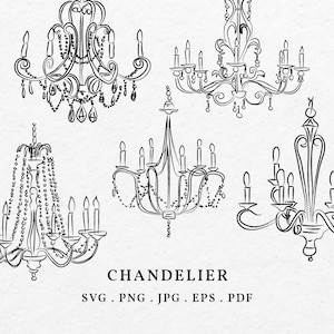 Chandelier Lamp Crystal Illustration SVG PNG - Drawing Elegant Lamp Clipart Whimsical, Hanging Crystal Luminaire, Crystal Light Fixture Art