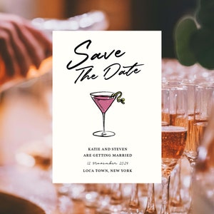 save the date cosmopolitan cocktail clip art