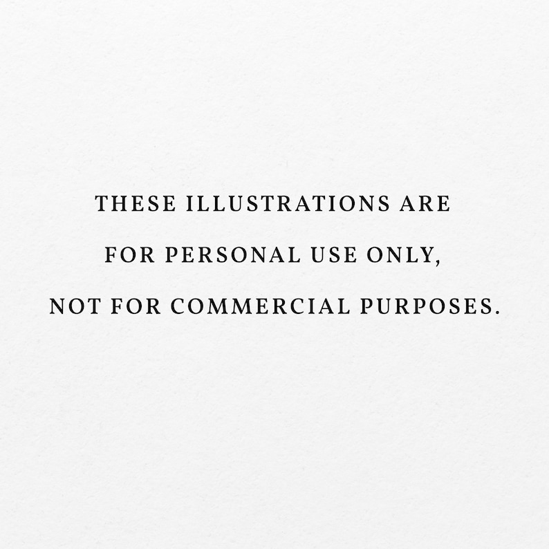 Puede incluir: Fondo blanco con texto negro: "ESTAS ILUSTRACIONES SON S&Oacute;LO PARA USO PERSONAL, NO PARA FINES COMERCIALES."
