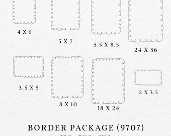 Hand Drawn Scribble Border Frame - Whimsical Invitation Clipart (SVG, PNG)