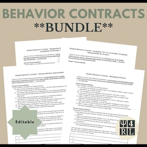 Student Behavior Contracts Bundle