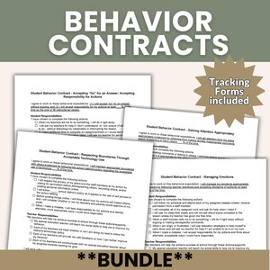 Behavior Contracts Bundle | Special Ed, Counselor, Psychologist (Google Docs)
