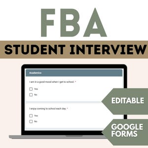 FBA-Schülerinterview, Daten zur Sonderpädagogik, Verhaltensfunktion, Ressourcen für Beratungslehrer und Schulpsychologen, ABA (Google-Formular)