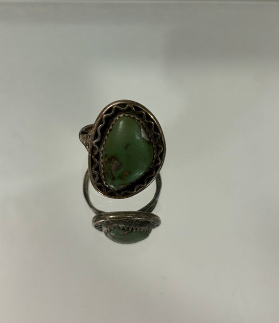 Vintage sterling silver Southwestern green turquoi