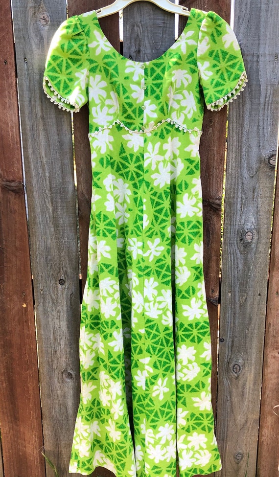 Vintage Waltah Clarke Honolulu maxi dress Hawaiian