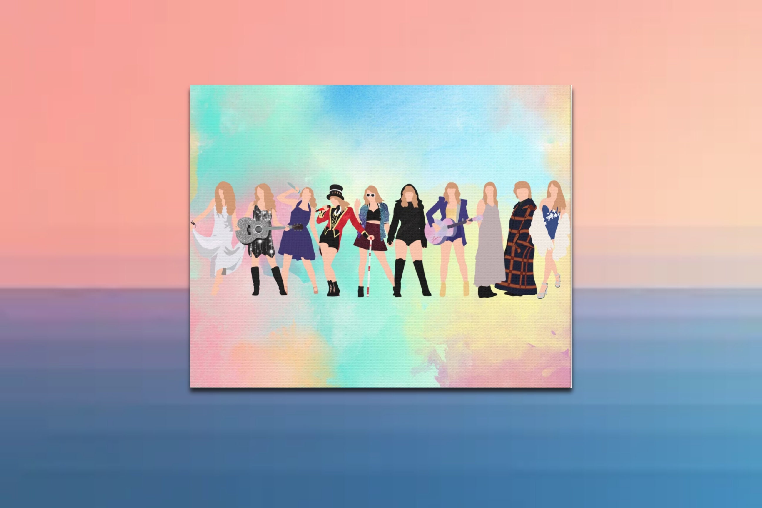 Taylor Swifties Mini 10X 8 Wall Art Canvas Tapestry Stretched 