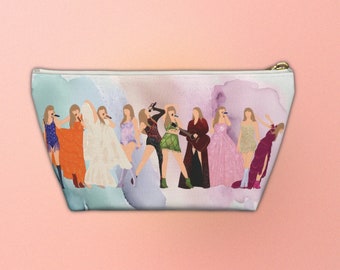 Eras Tour inspirierter Regenbogen Kosmetikbeutel, Taylor Swifties Reisezubehör Kleine Tasche mit Reißverschluss, Swifties Make-up Tasche, Musik Stiftetasche