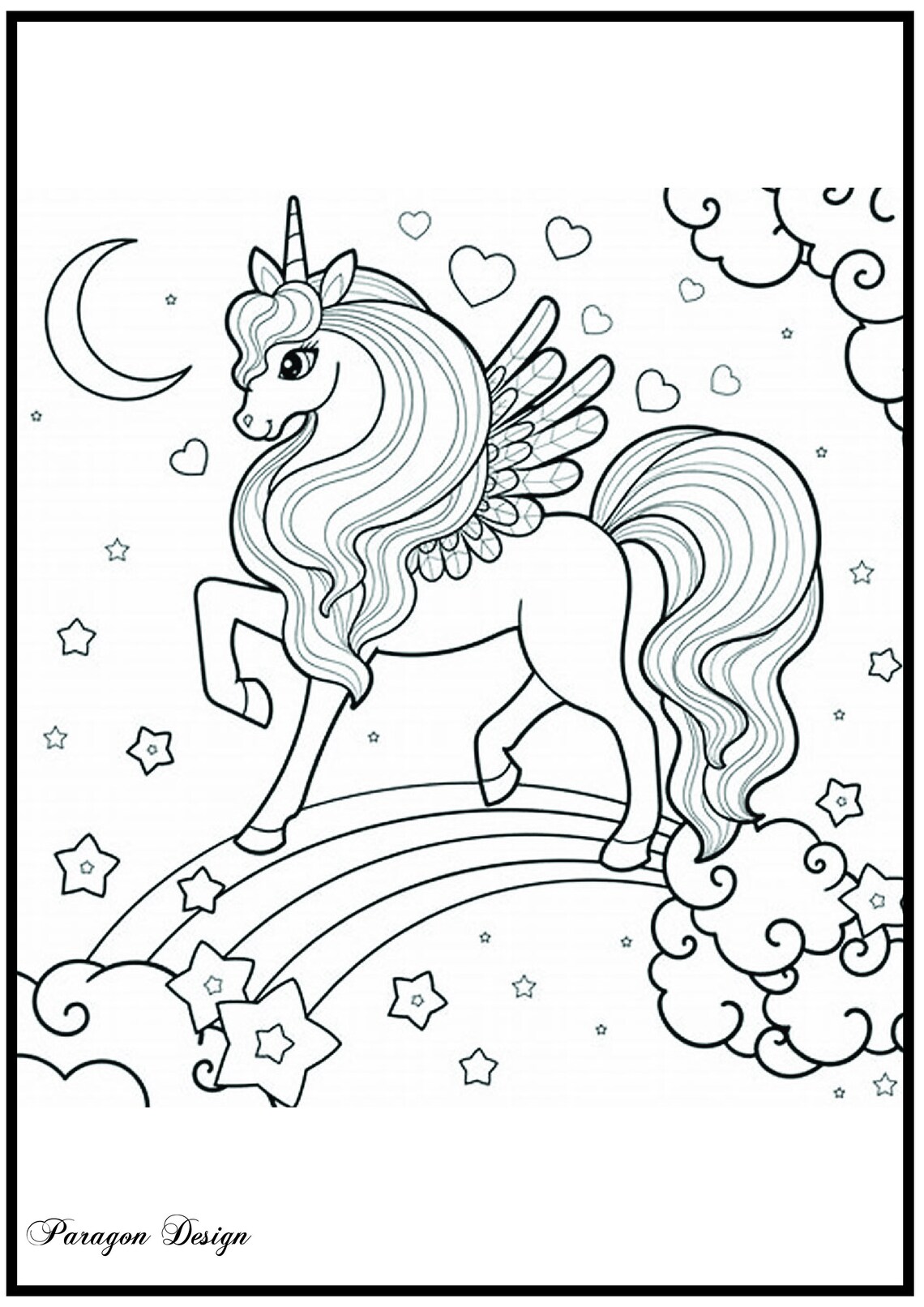 13 Unicorn Coloring Pages, Drawing, Sketching, Instant Download - Etsy