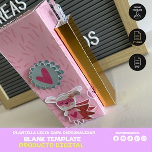 Modèle de boîte de jus personnalisé SVG pour Cricut Juice Box Silhouette Studio - Parfait pour les projets de bricolage - Juice Box Party Favors Juice Box fichiers coupés