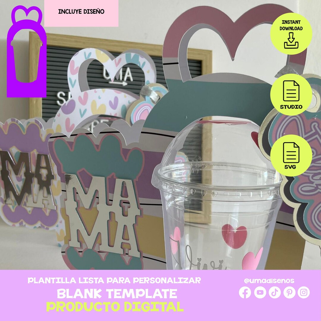 12 Oz Dome Cup Holder Template SVG Studio Files DIY Dome Glass 12 Oz Dome Cup Holder Template SVG Studio Files DIY Dome Glass