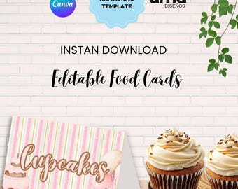 Pink Bear Food Card Printable Editable Party Food Labels Pink Bear Birthday Buffet Sign Candy Table Decor Instant Download