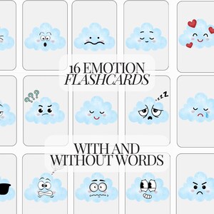 Tarjetas didácticas sobre emociones para niños, tarjetas sobre sentimientos, aprendizaje socioemocional, aprendizaje Montessori, tarjetas didácticas para la educación en el hogar, niños pequeños y preescolares