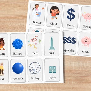 Opposites Flashcards for Kids, 84 Opposites Cards, Homeschool ...