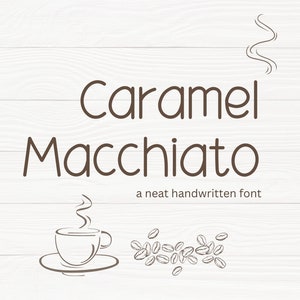 Police manuscrite Goodnotes Simple police Study Digital Note Police mignonne Polices manuscrites soignées Clean Procreate polices de caractères | Macchiato caramel
