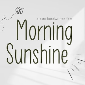 Police manuscrite Goodnotes Simple police Study Digital Note Police mignonne Polices manuscrites soignées Clean Procreate polices de caractères | Soleil du matin