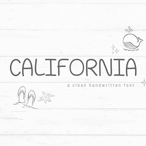 Handwritten Font Goodnotes Simple Font Study Digital Note Cute Font Neat Handwritting Fonts Clean Procreate Font Planner | California