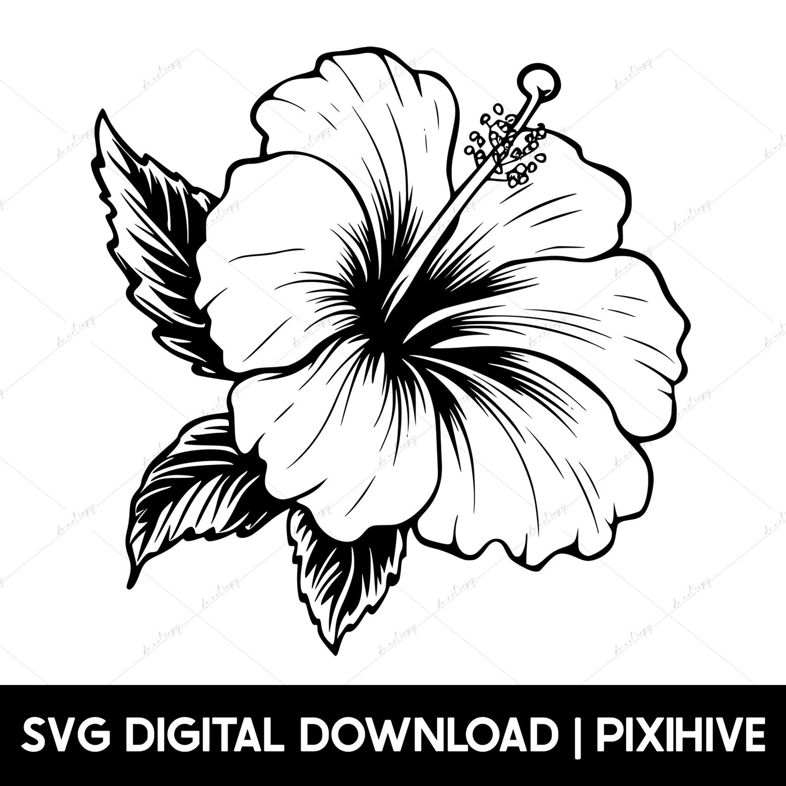 Hibiscus SVG, Hawaii SVG, Hawaiian Flower SVG, Hibiscus Flower Svg ...