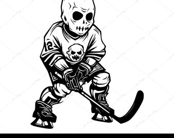 Halloween Hockey SVG, Kids Hockey Player Clipart, Hockey Player SVG, Ice Hockey Clip Art, Hockey Mom Design File, Hockey Shirt Svg, Mug File