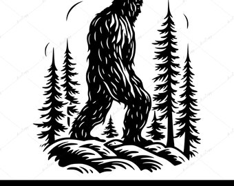 Bigfoot SVG, Bigfoot Aufkleber SVG, Bigfoot Shirt Design, Bigfoot Becher SVG-Datei, Bigfoot Geschenke, Laser geschnittene SVG Png, Gravur Datei, Big Foot svg