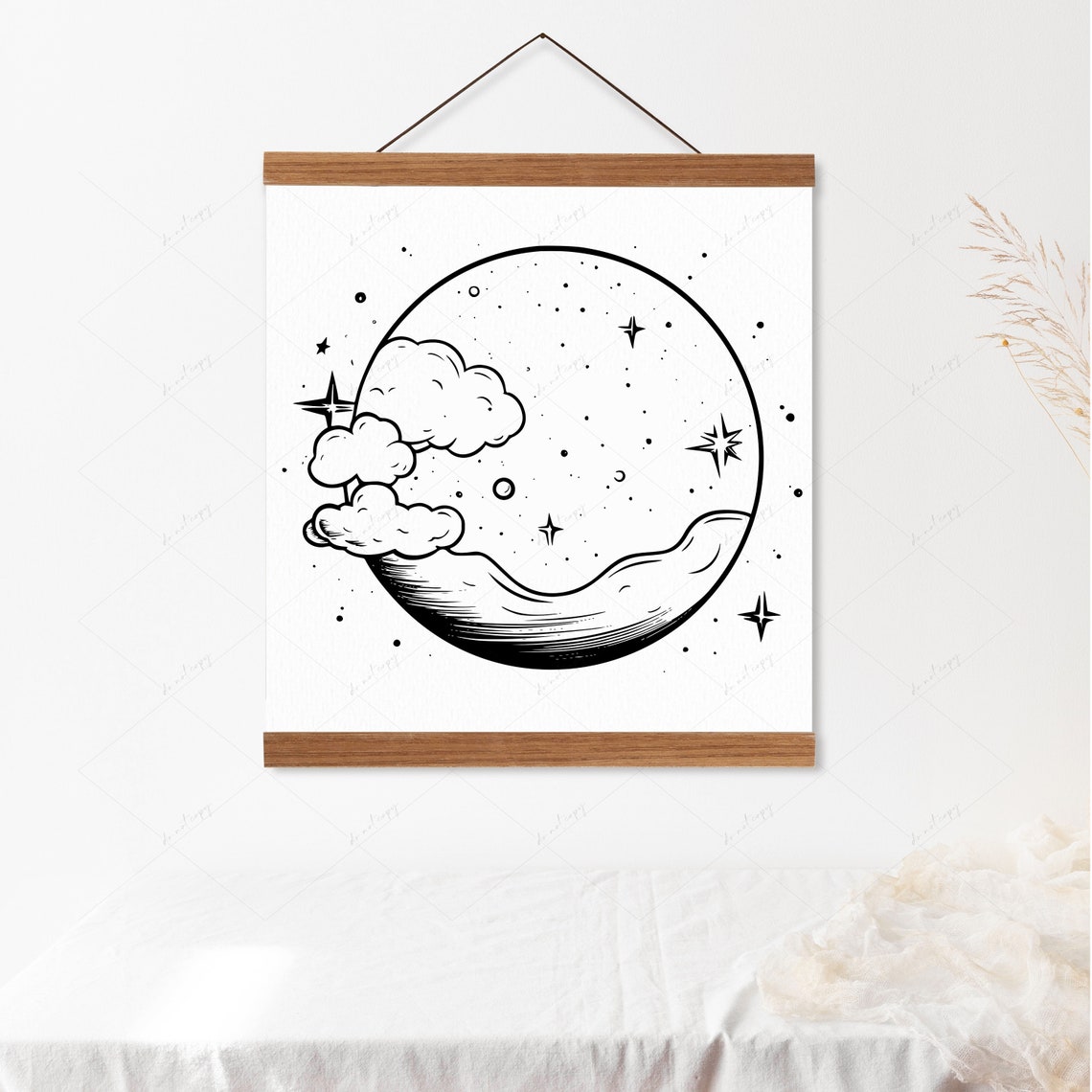 Moon SVG, Moon Phase SVG, Moon and Stars SVG, Celestial Svg Png ...