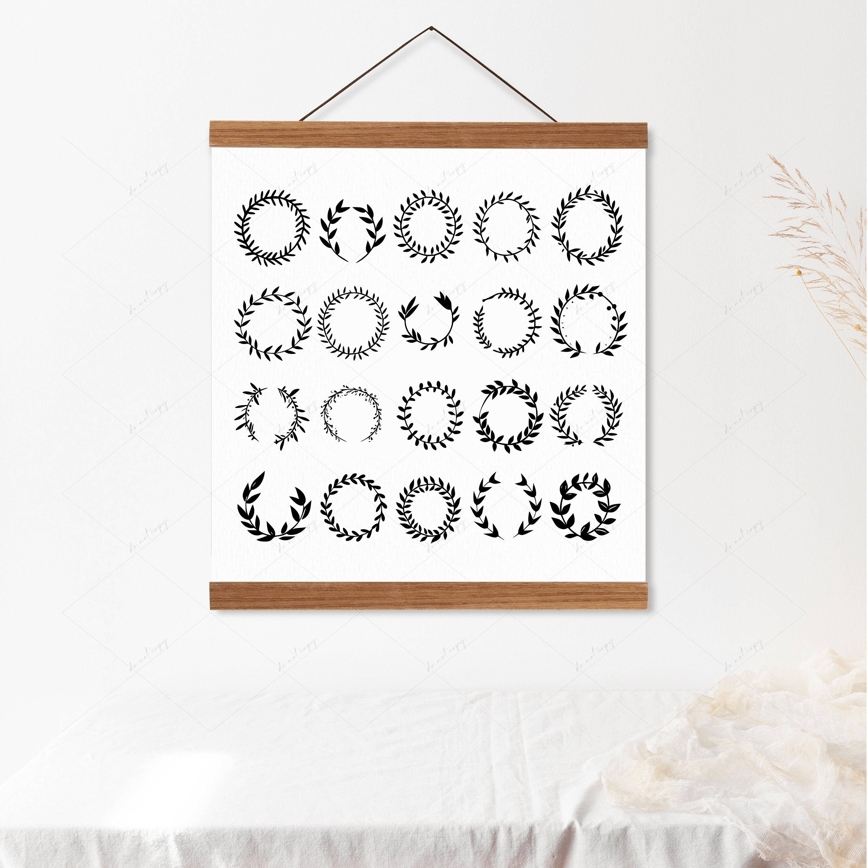 Floral Wreath SVG Bundle, Laurel Wreath SVG, Circle Frame SVG, Circle ...
