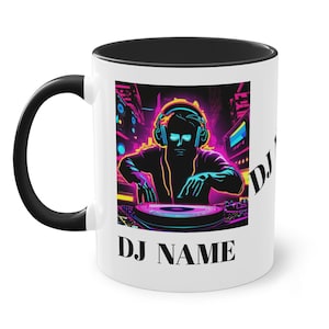 Personalized DJ Mug, Personalized DJ Mug with Name, Funny Gift for Musicians, Music Lovers, Custom DJ Mug with Name