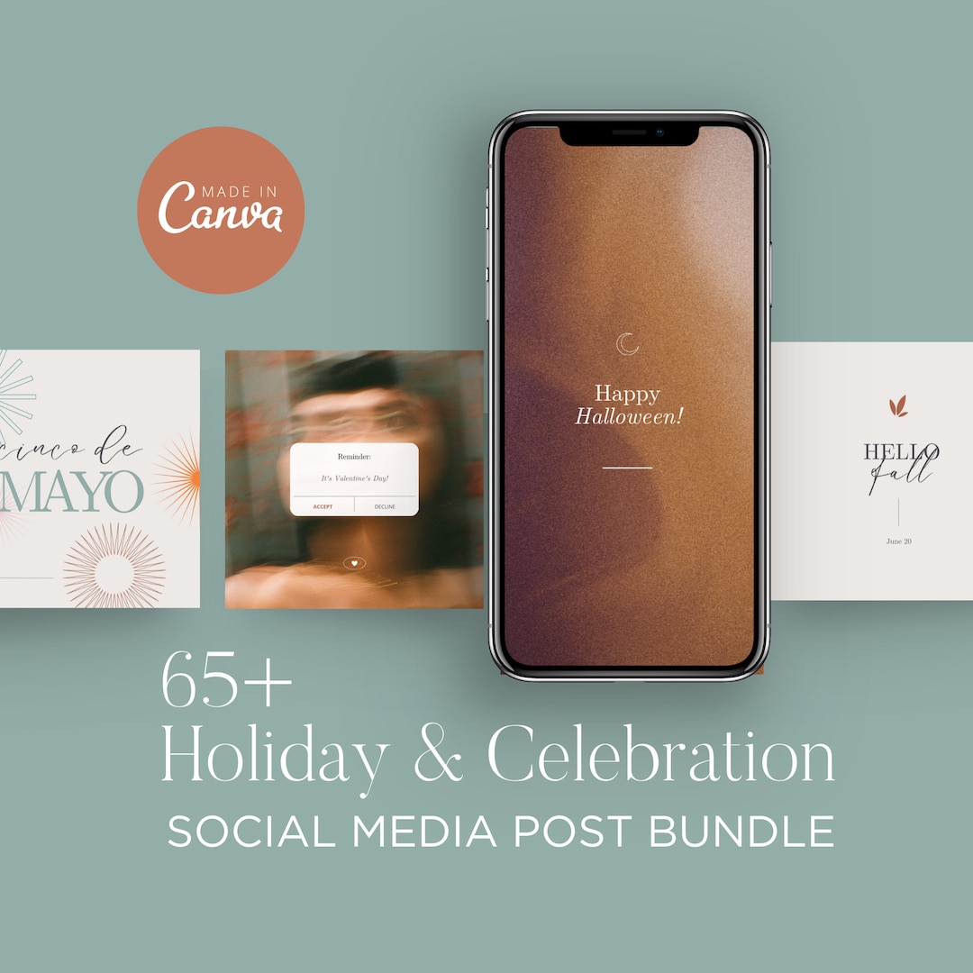 2024 Canva Holiday Templates Colorful Holiday Canva Template Social