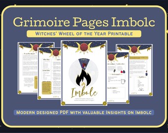 Witches’ Wheel of the Year printable: IMBOLC | Witch Festival PDF for self-printing | Imbolc Celebration Ritual - Witch Sabbat
