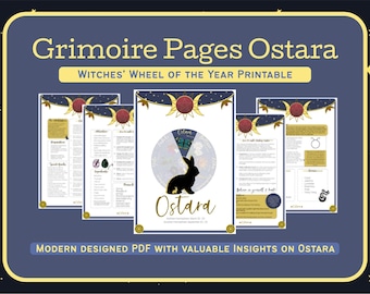 Witches’ Wheel of the Year printable: OSTARA | Witch Festival PDF for self-printing | Ostara Ritual - Ostara Altar Ideas - Witch Sabbat