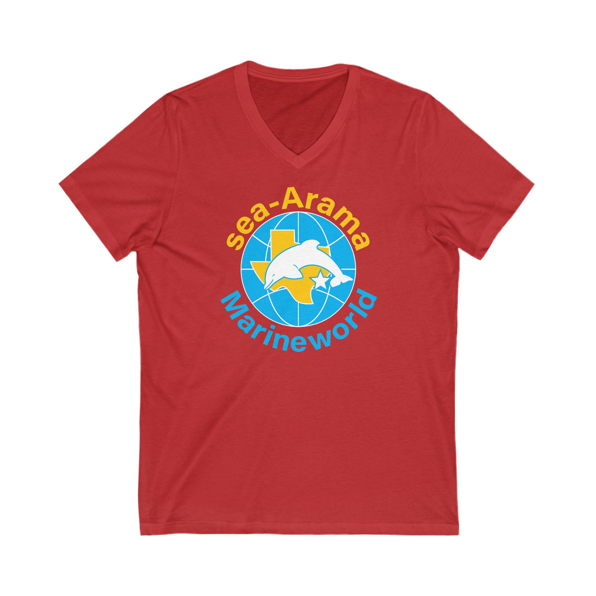 Sea-arama Marineworld, Short Sleeve V-neck Tee, Galveston