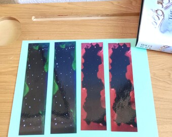 Galaxy bookmark set (2 bookmarks) Book accessories.Booktok bookmark.Handmade bookmark.Galaxy theme items.Galaxy lover gifts.