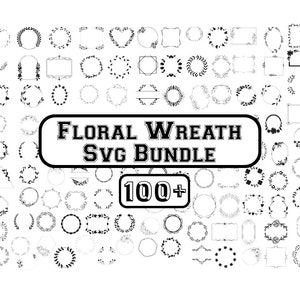 Krans svg bundel, cirkel svg bundel, bloemen krans svg, hart lauwerkrans svg, bruiloft krans svg, krans monogram svg cirkelframe