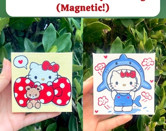 2 miniaturowe obrazy Hello Kitty (magnetyczne)