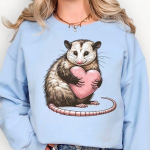 Cute Possum Sweatshirt Sweater Funny Opossum Shirt Gift for Coquette Cottagecore and Possumcore Lover Benefits Nonprofit