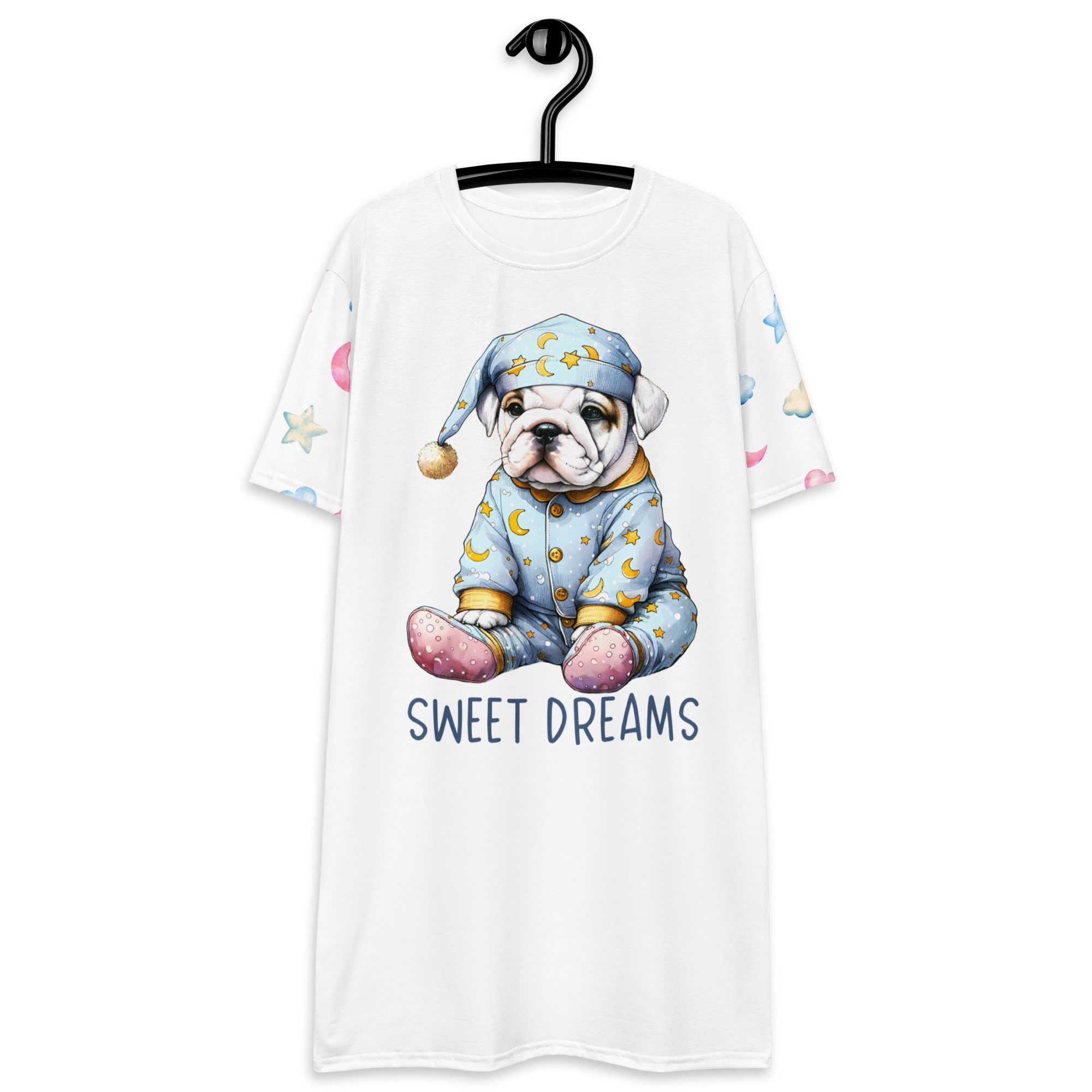 English Bulldog Sleepshirt, Sweet Dreams Nightshirt, Gift