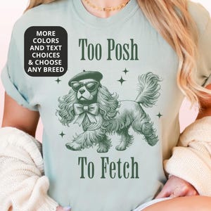 Cocker Spaniel T-Shirt Custom Text Funny Trendy Cocker Mom Gift Premium Comfort Colors Dog Shirt for Women Vintage Style Tee Benefits Rescue
