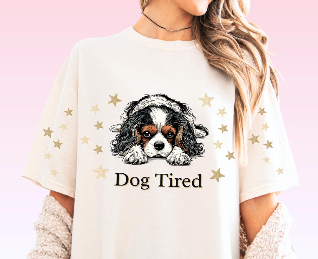 Cavalier King Charles Spaniel Nightgown for Women Cute Dog Sleep Shirt ...