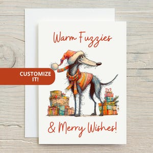 Benutzerdefinierte Hundeweihnachtskartenset mit einem süßen Hund in einer Weihnachtsmütze Schrullige und lustige personalisierte Feiertagskarten, die gemeinnützige Rettung fördern
