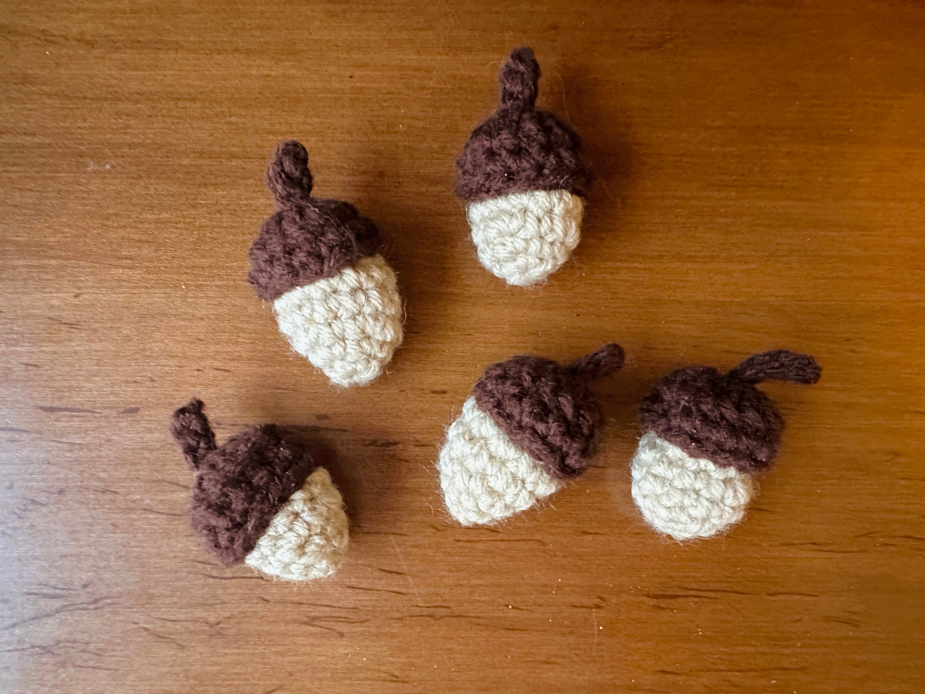 Hand‑Crocheted Acorn Plushie